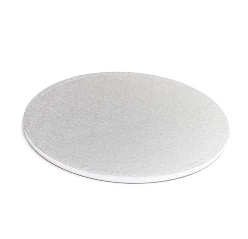 10inch (25cm) Round Drum Cake Board - Silver