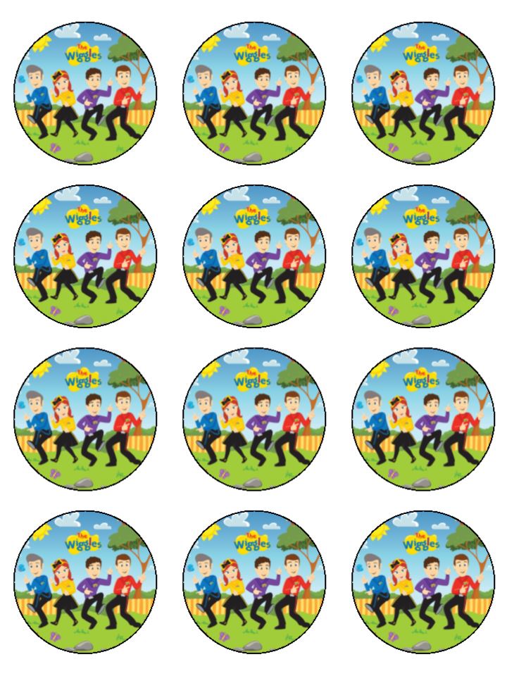 Edible Cupcake Toppers - Wiggles