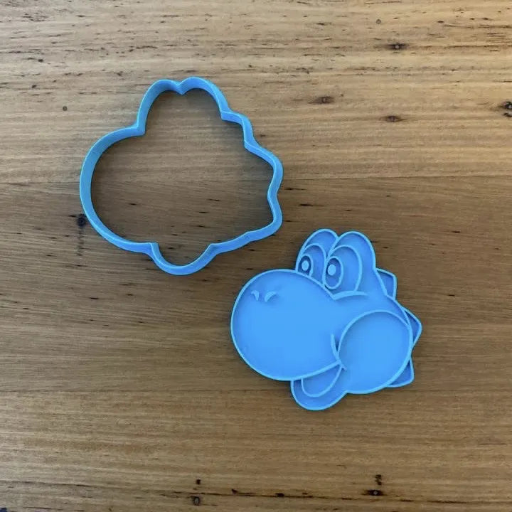 Cookie Cutter Store - Yoshi from Mario Brothers Cutter and Stamp *Last One*