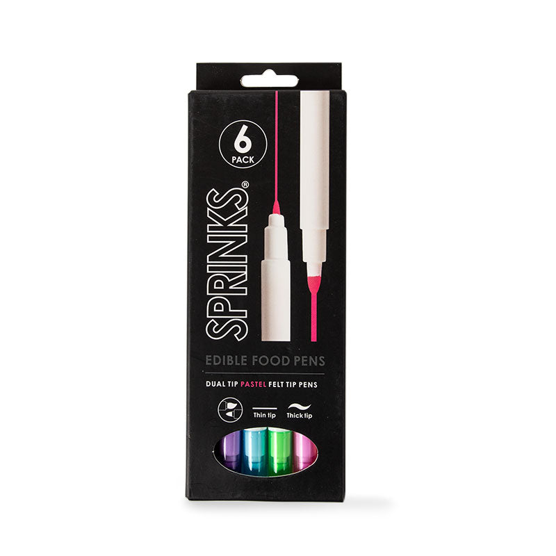 Sprinks Edible Food Pen Set - Pastel Pack (Pack of 6)