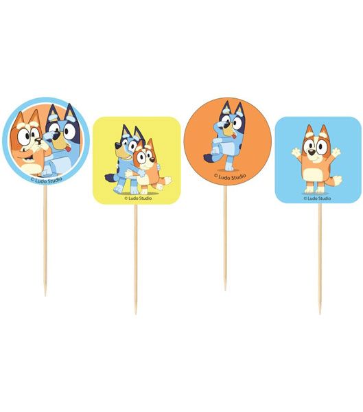 Bluey Cupcake Picks - 24pk