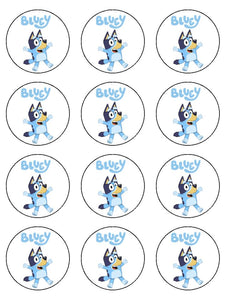 Edible Cupcake Toppers - Bluey 1