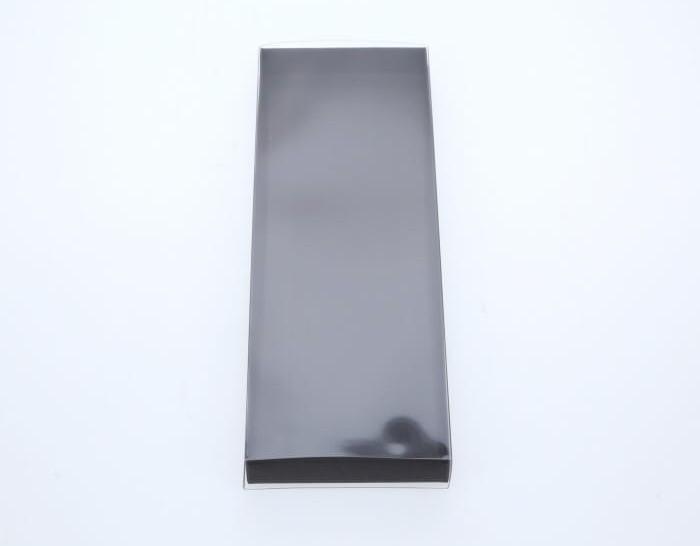 Black Triple Cookie / Biscuit Box - with clear slide cover