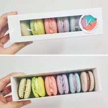 6 Macaron Box - with slide cover and clear window
