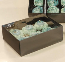 6 Hole Cupcake Box - Black