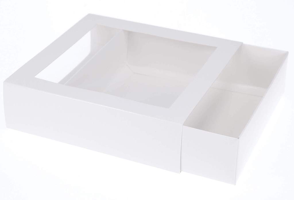 Medium Cookie / Biscuit Box - with slide and clear cover