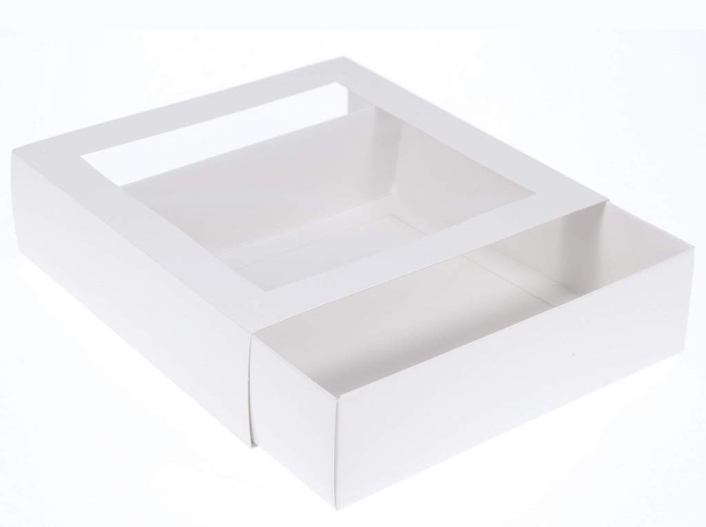 Medium Cookie / Biscuit Box - with slide and clear cover