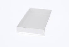 White Twin Cookie / Biscuit Box - with clear slide cover