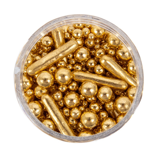 75g Sprinks Sprinkle Mix - Bubble and Bounce Shiny Gold.