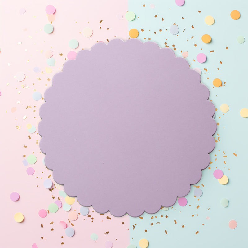 10" Scalloped Cake Board - Assorted Colours