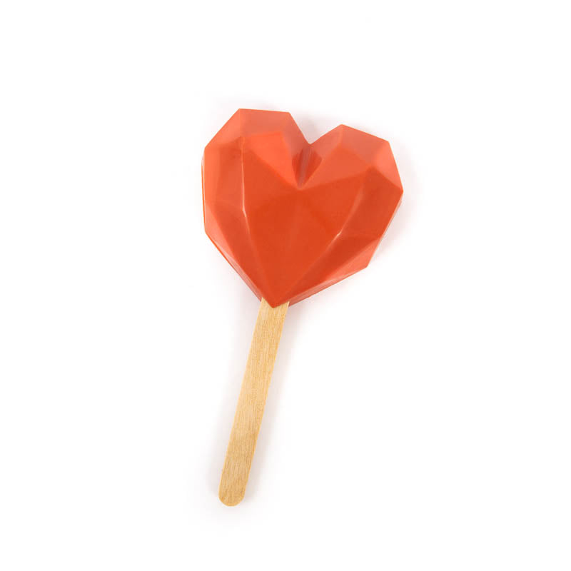 Geo Heart Pop Silicone Mould.