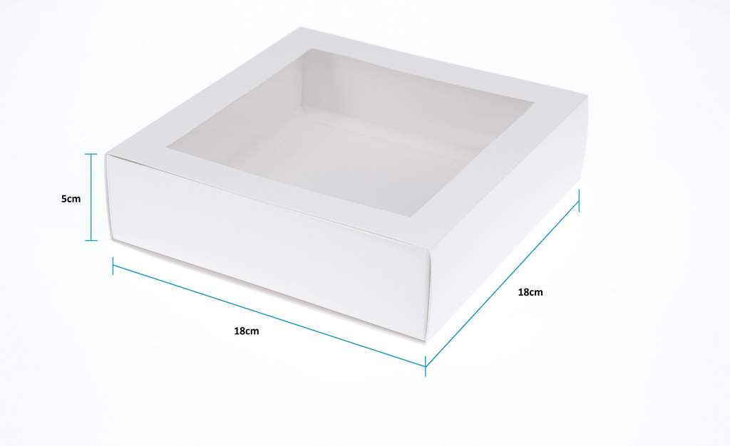 Medium Cookie / Biscuit Box - with slide and clear cover