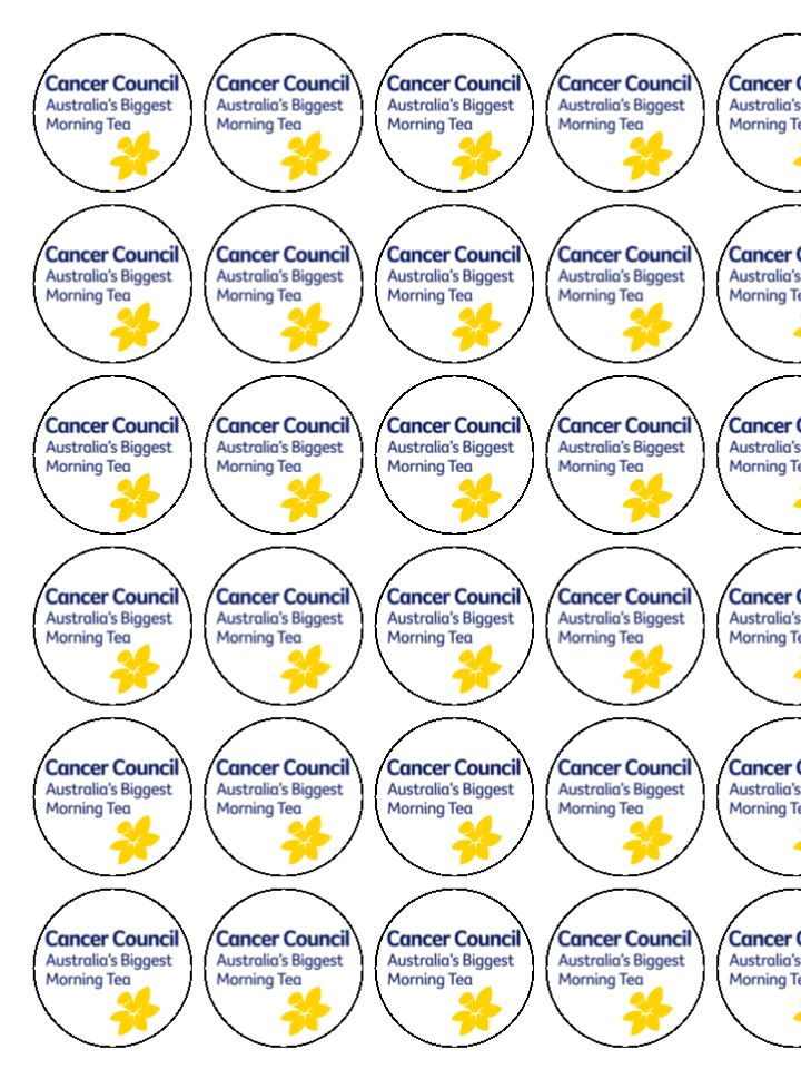 Edible Cupcake Toppers - Cancer Council Mini