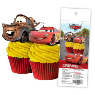 16 Edible Wafer Cupcake  - Disney Cars