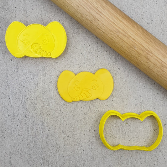 Custom Cookie Cutters Debosser, Embosser and Cutter Set - Elephant.