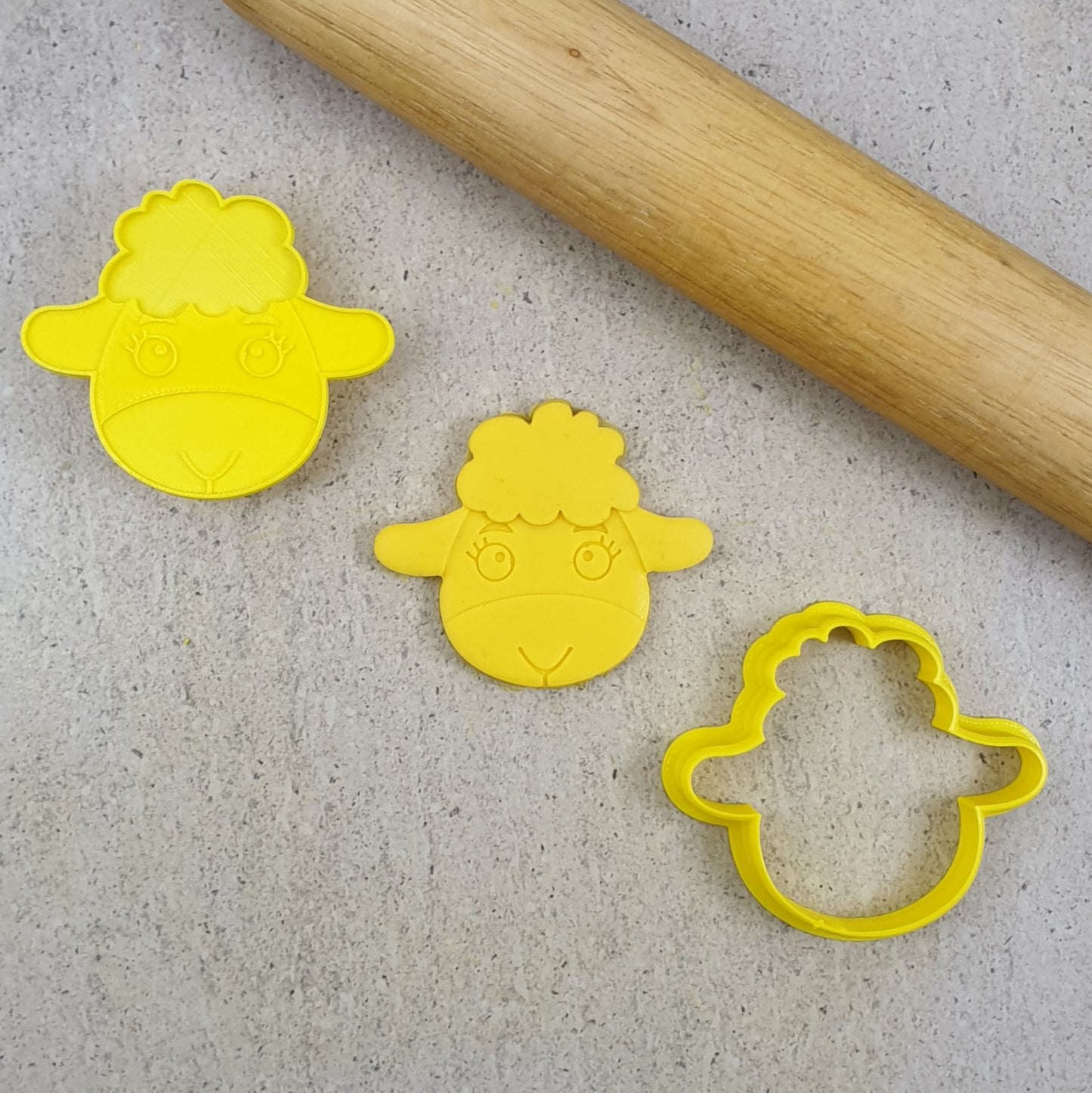 Custom Cookie Cutters Debosser, Embosser and Cutter Set - Sheep.