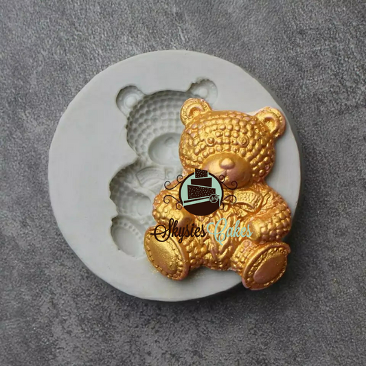 Silicone Mould - Diamond Teddy Bear - S40.