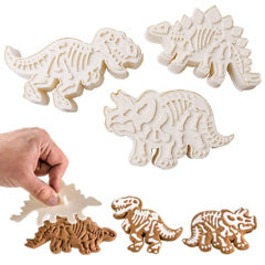 3PC Dinosaur Cutter and Embosser Set.