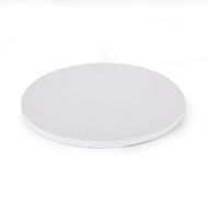 Solid 14inch (35cm) Round Drum Cake Board - White