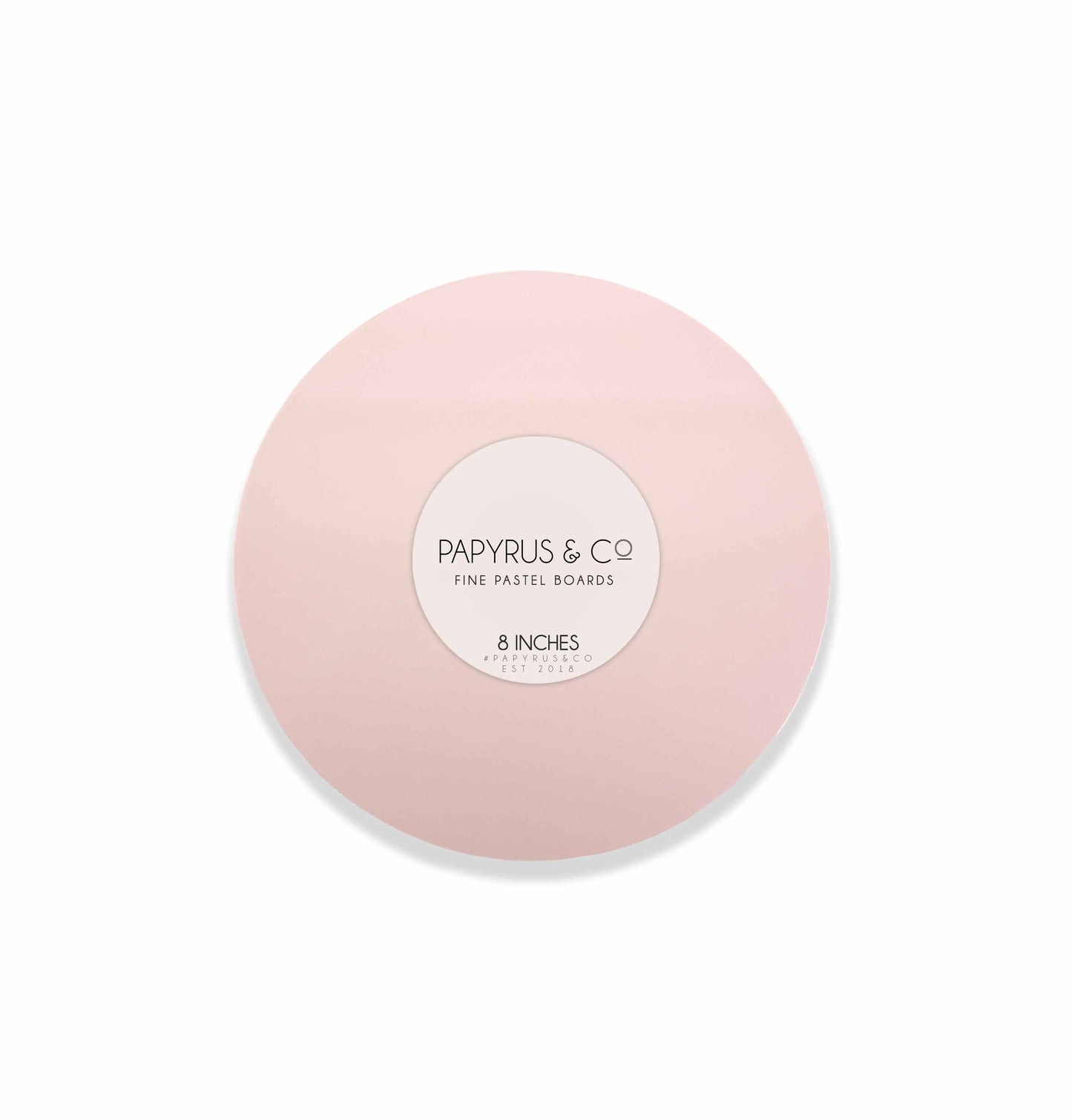 Pastel Pink Round Masonite Board - 8" (20cm)