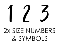 Script V2 Embosser Set - Numbers.