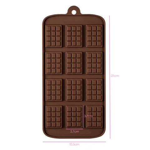 Cake Craft Silicone Chocolate Mould - Mini Chocolate Block.