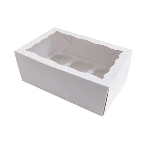 Budget Cupcake Box 6 Hole - 3 Inch Height