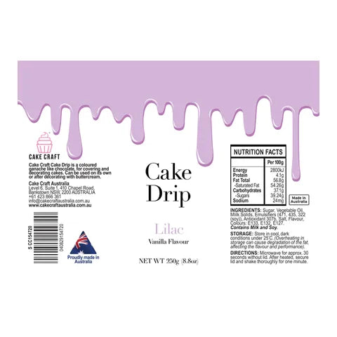 Cake Craft Chocolate Drip 250g - Lilac