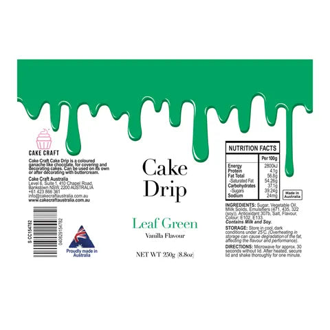 Cake Craft Chocolate Drip 250g - Leaf Green