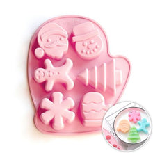 6PC Christmas Mitten Assorted Silicone Mould