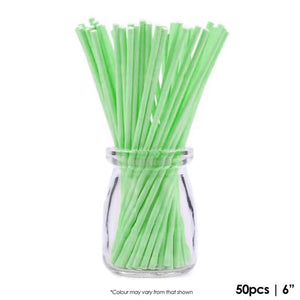 50PK 6" Lollypop Sticks - Green