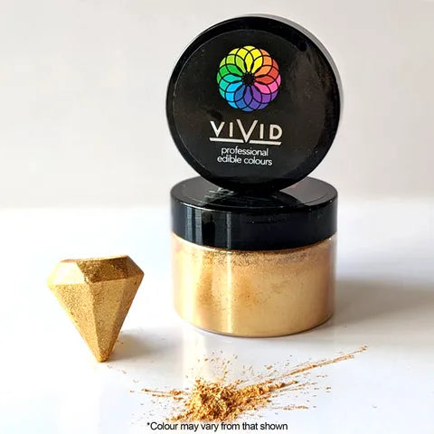 Vivid Edible Metallic Dust - Antique Shimmer Gold 50g