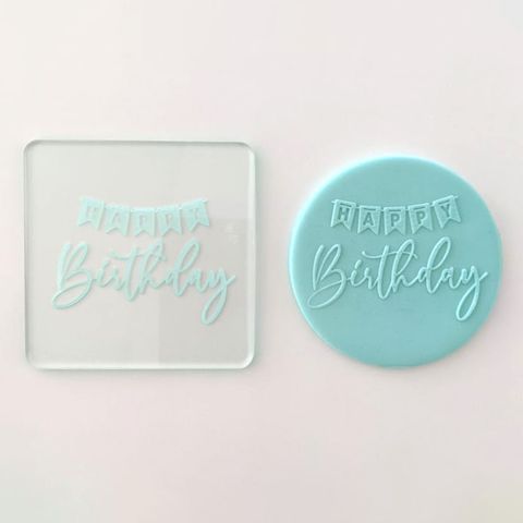 Create-a-Cutter - Happy Birthday Banner Debosser