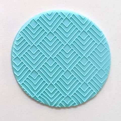 Create-a-Cutter - Chevron Square Pattern Debosser