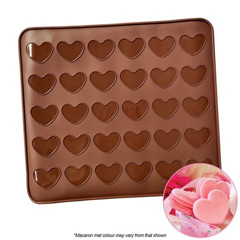 30 Heart Macaron Mat