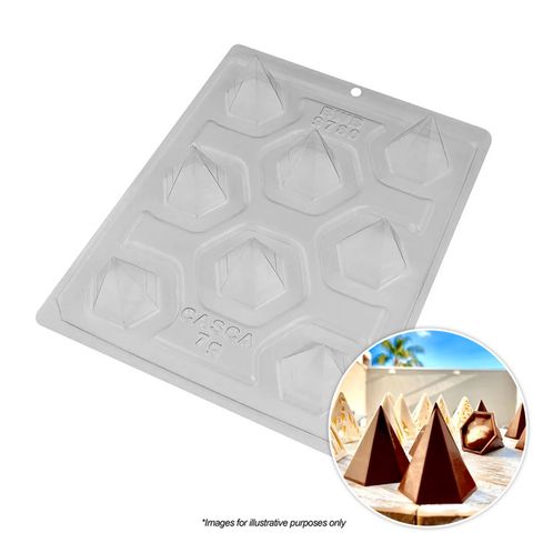 6 Side Prism 3PC Chocolate Mould.