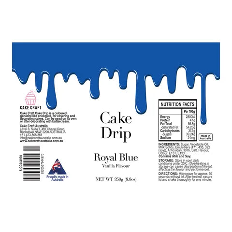 Cake Craft Chocolate Drip 250g - Royal Blue