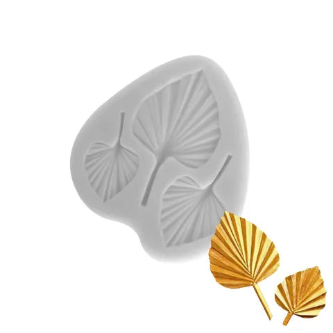 Silicone Mould - 3PC Small Palm / Fan Leaves - S461