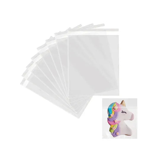 100PK (Approx) Cake Craft Self Sealing Cello Cookie Bag - 70mm x 100mm.