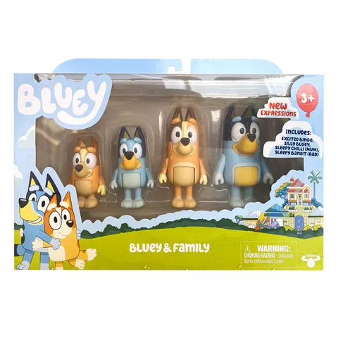 4PC Bluey and Family Figurine Set