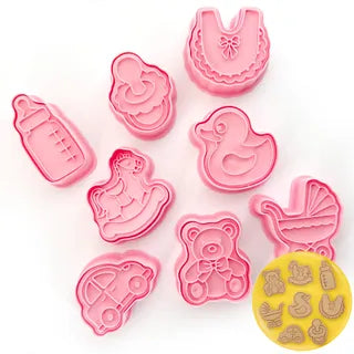 Cake Craft Baby Cookie Cutters - 8 Piece Set.