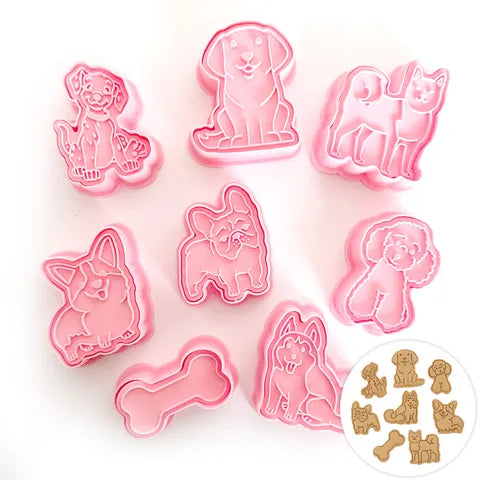 Cake craft Dogs Cookie Cutters - 8 Piece Set.