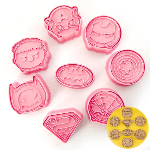 Cake craft Super Heroes Cookie Cutters - 8 Piece Set.