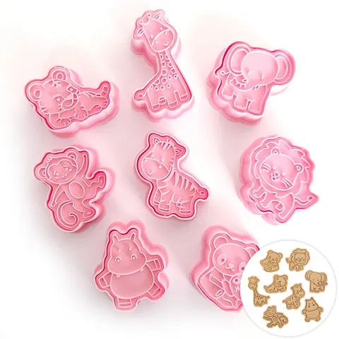 Cake Craft Jungle Cookie Cutters - 8 Piece Set.