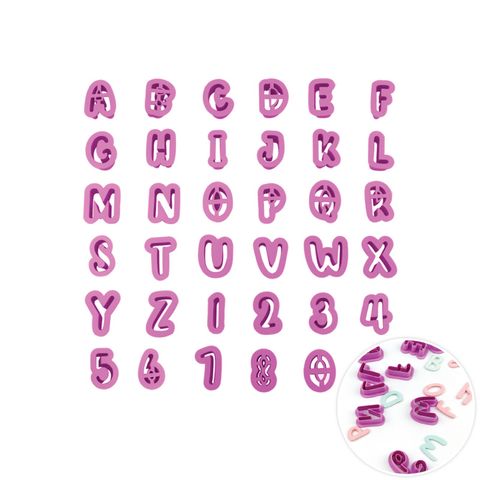 Cake Craft Alphabet and Number Cutter Set 35 pcs