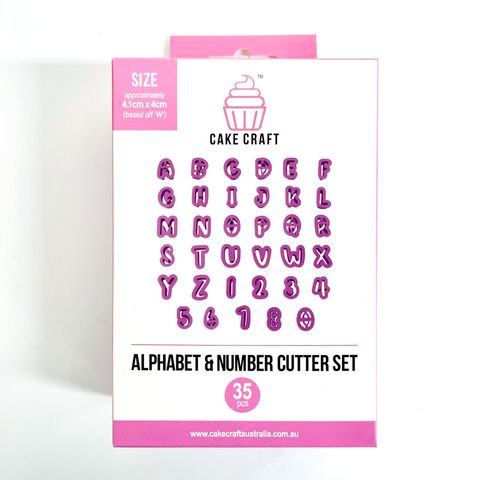 Cake Craft Alphabet and Number Cutter Set 35 pcs.