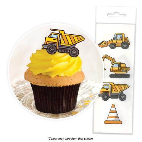 16 Edible Wafer Cupcake  - Construction