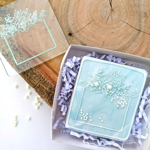 Create-a-Cutter - Floral Square Frame Debosser