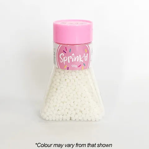 Sprink'd Sugar Balls - White 4mm 120g.