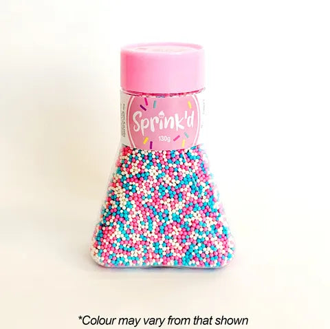 Sprink'd Pink/Blue/White 2mm Balls Sprinkle Mix 110g.